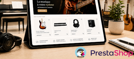 Prestashop solution e-commerce mise en place par l'agence de communication Cappuccino en Savoie